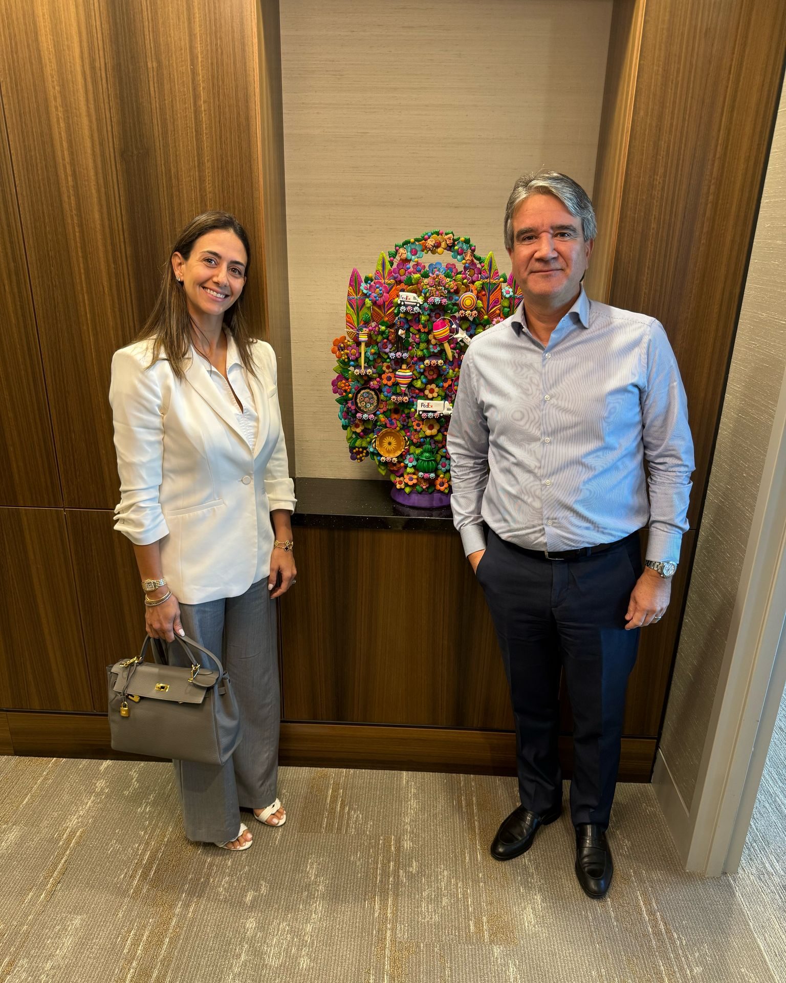 Julia Queiroz Primo e o CEO da FedEx